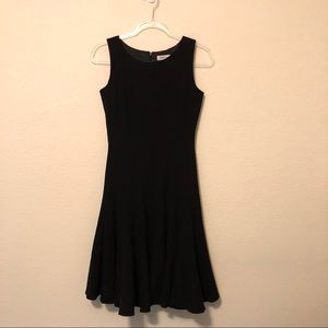Calvin Klein Dress Pleated Black 2 LBD Career Wear